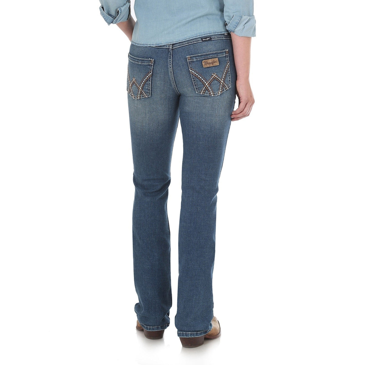 Wrangler Women’s Retro Mid Rise Boot Cut Jean - Mae Indigo