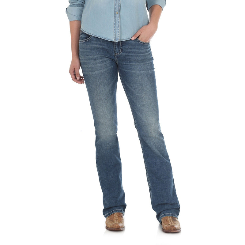 Wrangler Women’s Retro Mid Rise Boot Cut Jean - Mae Indigo