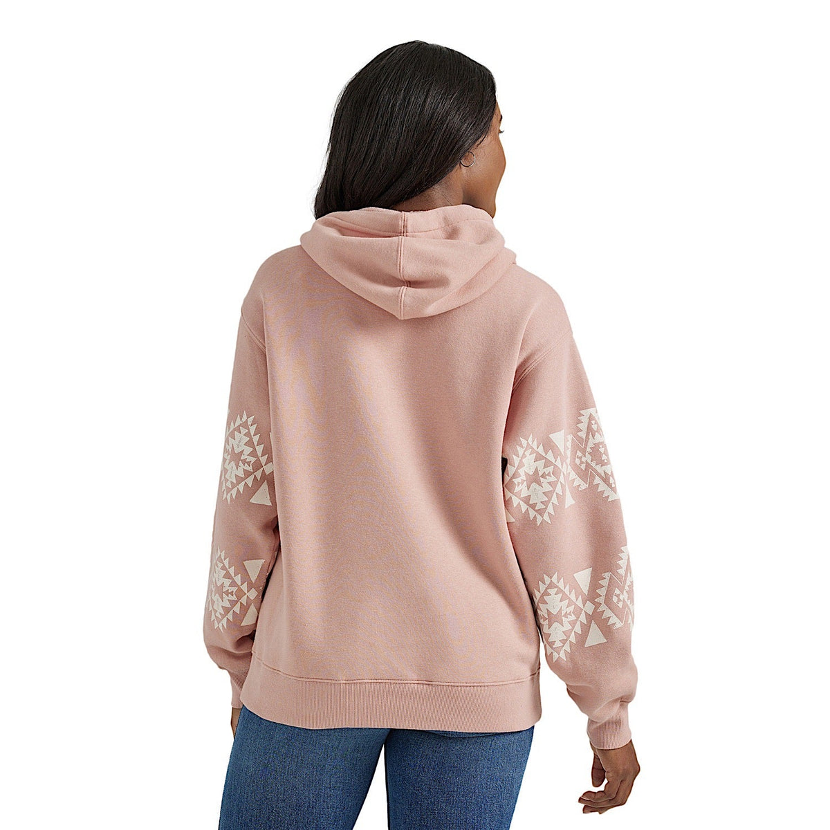 Wrangler Women’s Retro Southwestern Logo Hoodie - Pink Geo