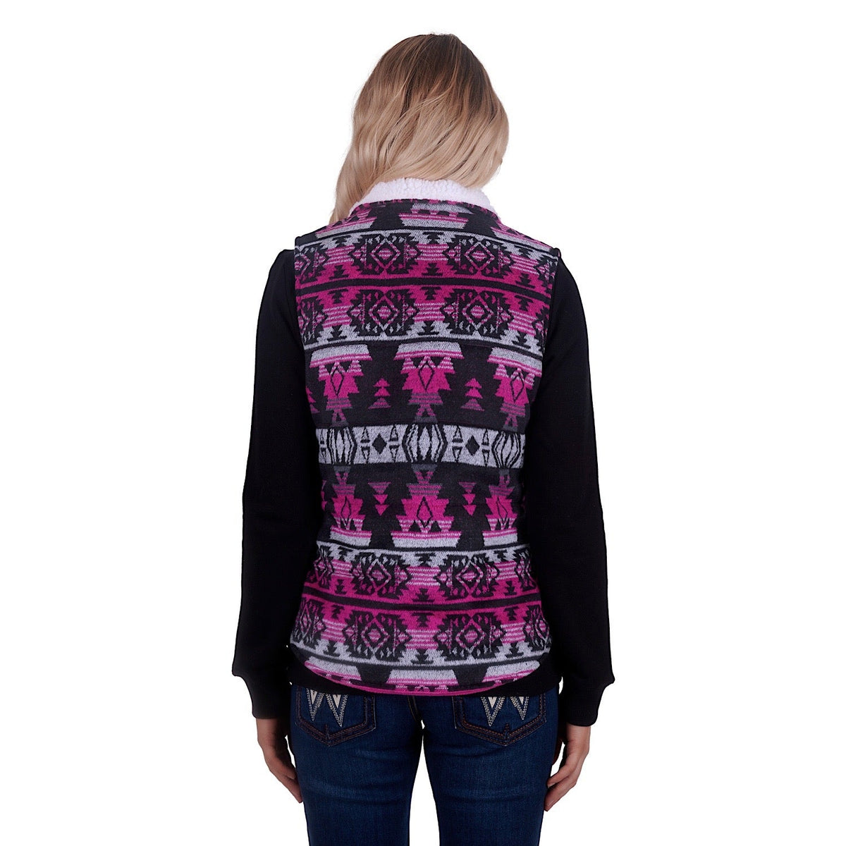 Wrangler Women’s Santana Vest Pink/Grey
