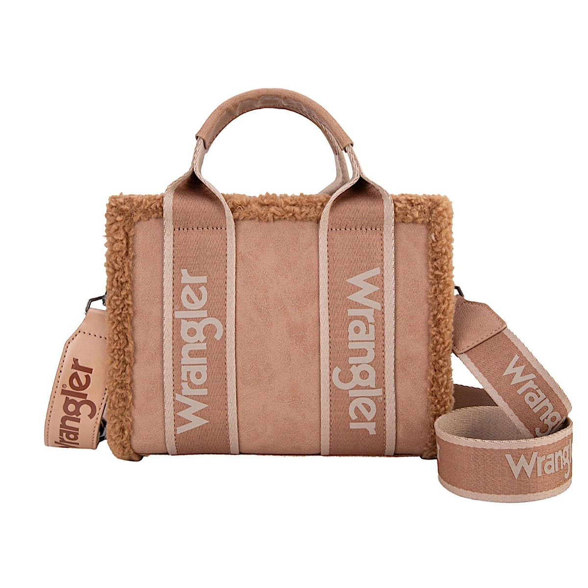 Wrangler Women’s Sherpa Logo Sml Crossbody Bag - Camel
