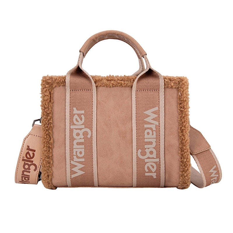 Wrangler Women’s Sherpa Logo Sml Crossbody Bag - Camel