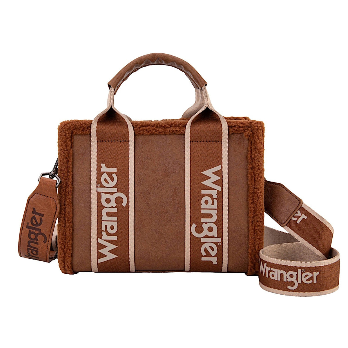 Wrangler Women’s Sherpa Logo Sml Crossbody Bag - Tan