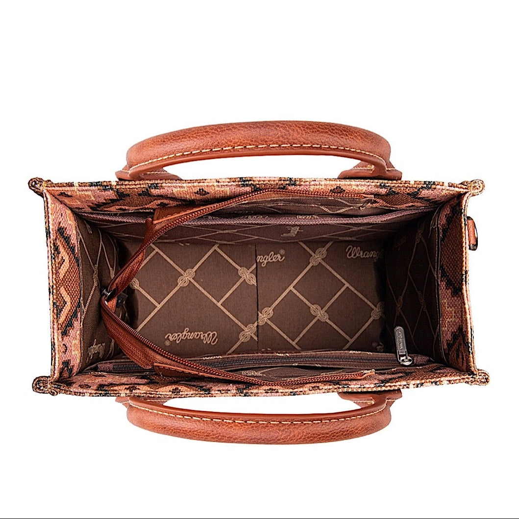 Wrangler Women’s Southwestern Crossbody Bag - Brown Aztec