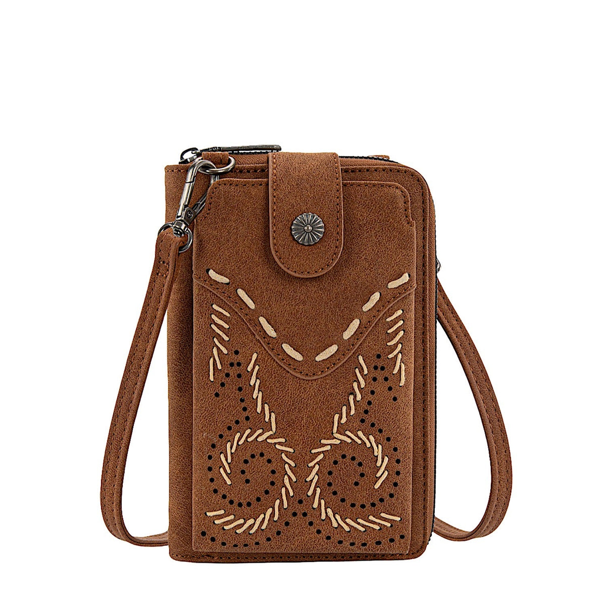 Wrangler Women’s Swirl Phone Wallet Bag - Tan