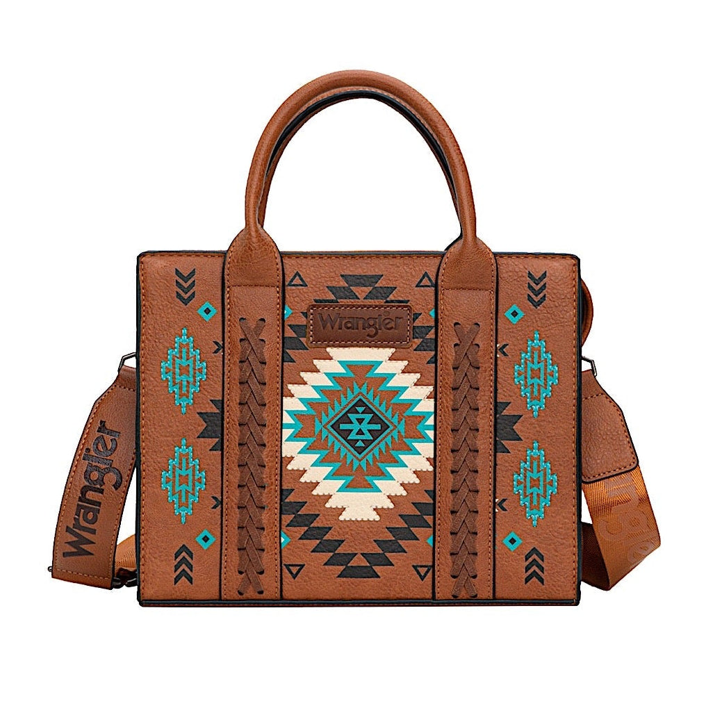 Wrangler Women’s Talia Aztec Crossbody Bag - Tan