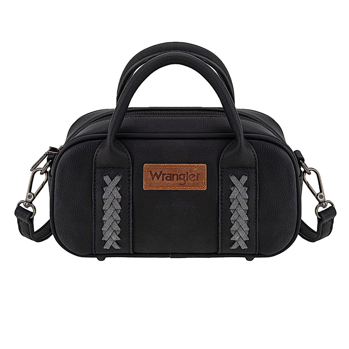 Wrangler Women’s Whipstitch Mini Crossbody Bag - Black