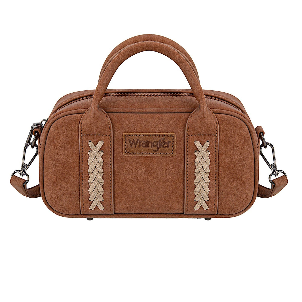 Wrangler Women’s Whipstitch Mini Crossbody Bag - Tan