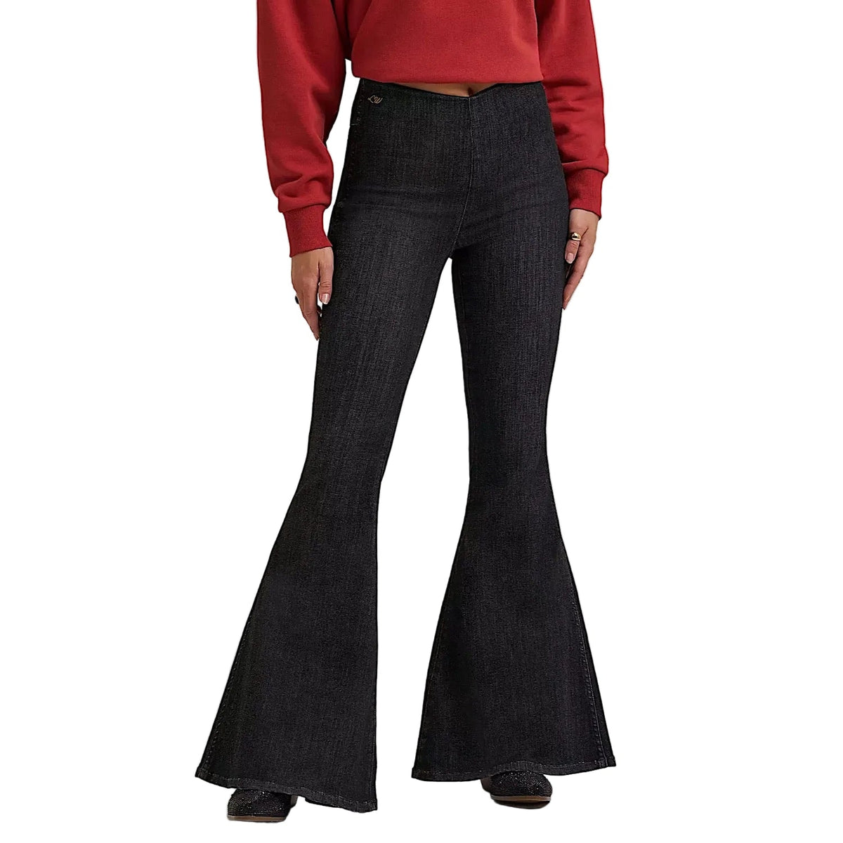 Wrangler X Lainey Wilson Women’s Pull On Bell Bottom Jean - Black Wash