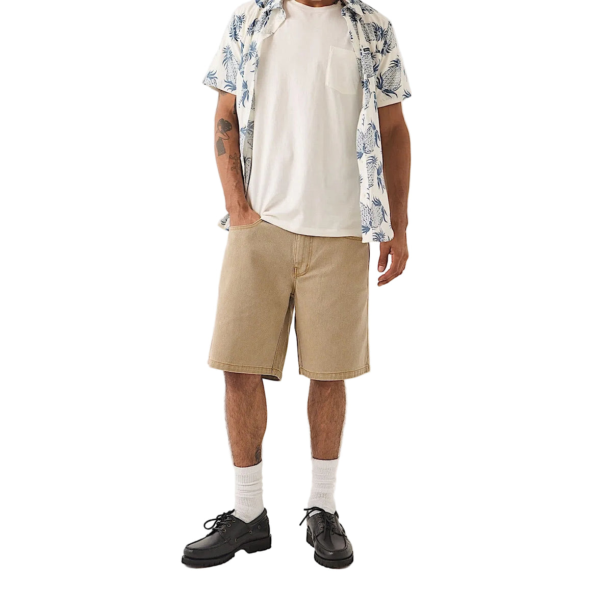 Brixton Men's Relaxed Short - Washed British Khaki