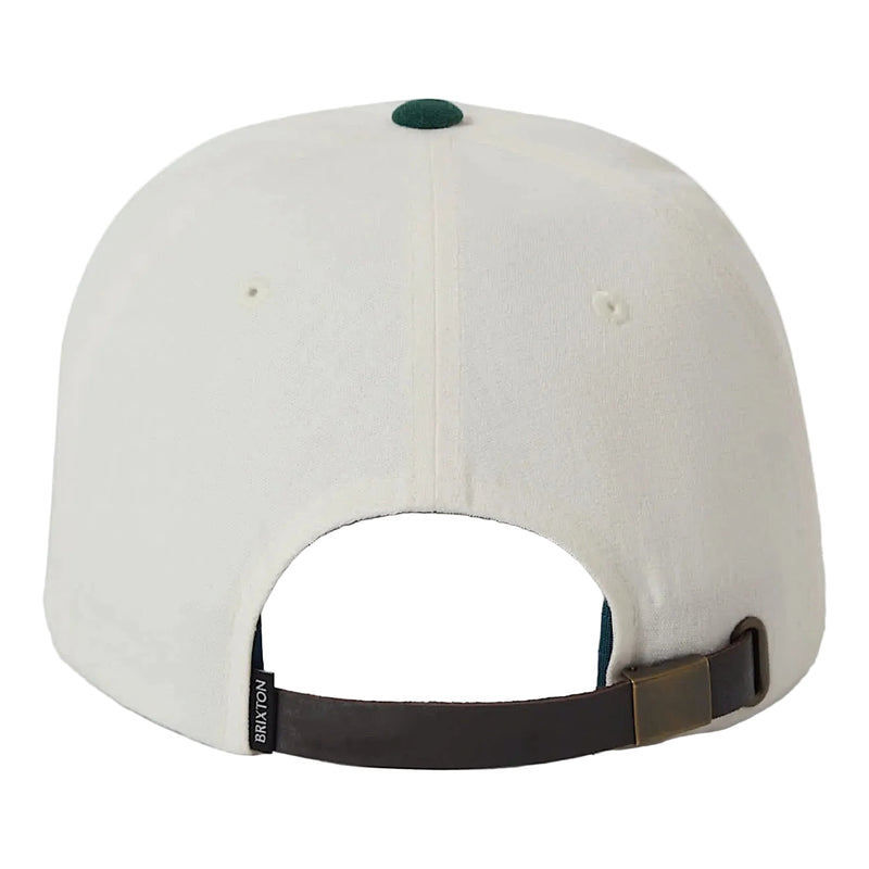 Brixton Big B Mid Profile Cap - Off White/Primal Green