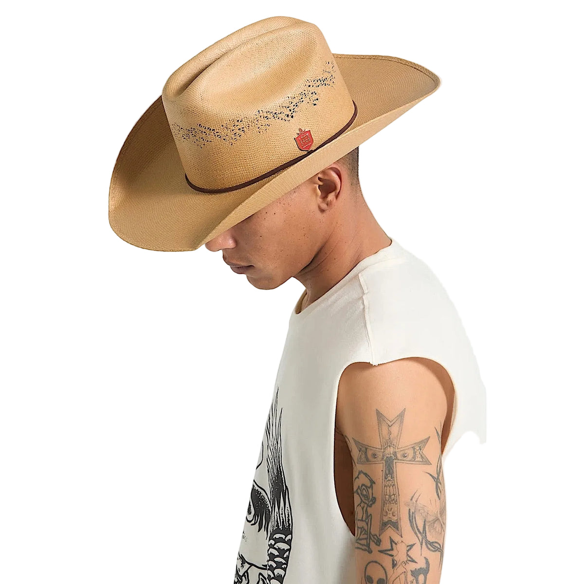 Brixton Lone Star Straw Cowboy Hat - Texas Gold