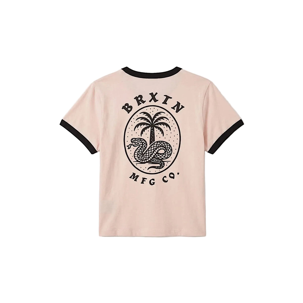 Brixton Women's Serpent Baby T-Shirt - Chalk Pink/Black