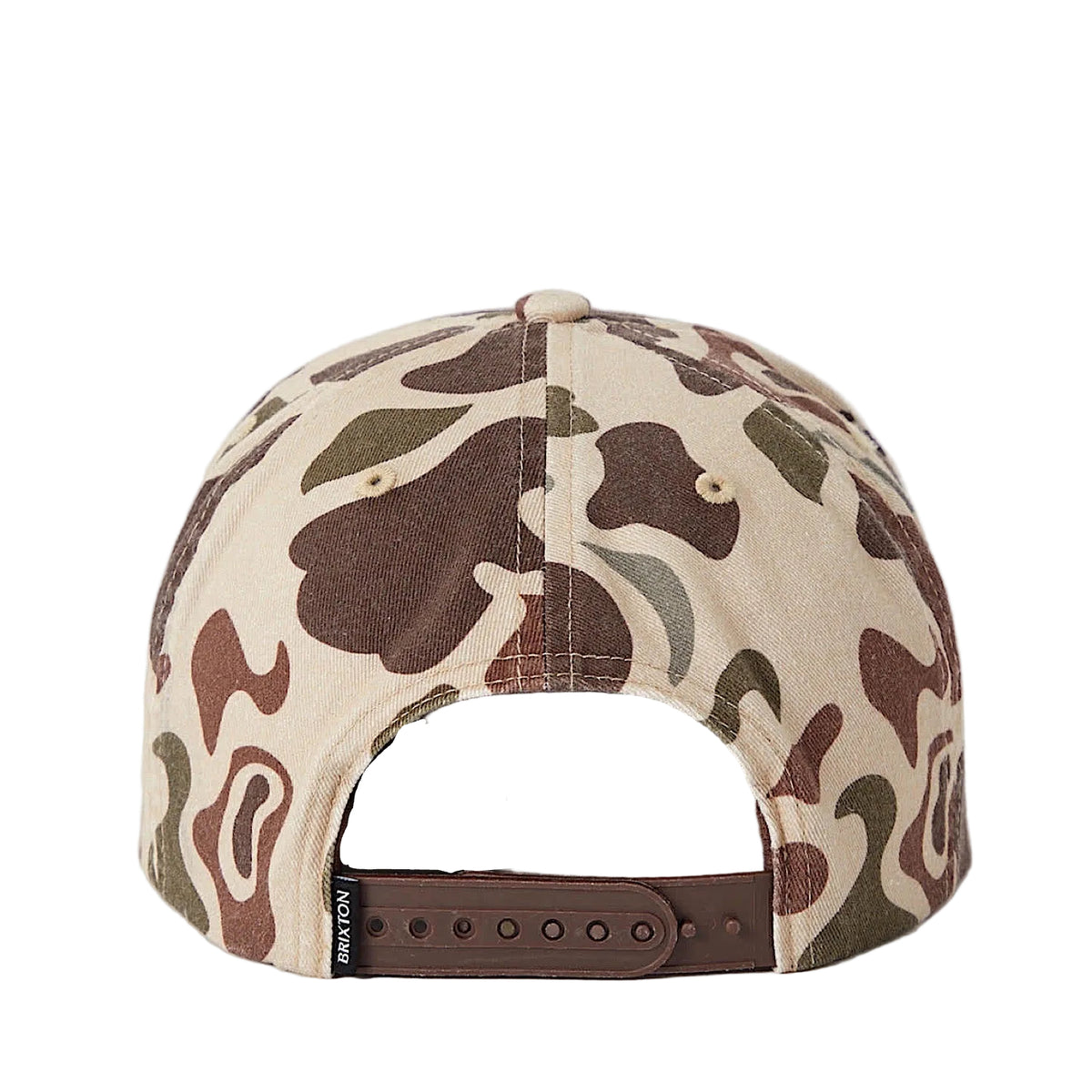 Brixton Grade Medium Profile Snapback Trucker Cap - Duck Camo/Walnut Brown