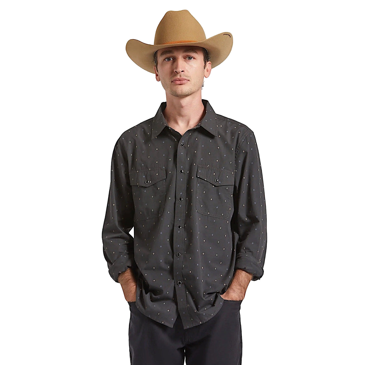 Brixton Laredo Branded Cowboy Hat Antique Bronze