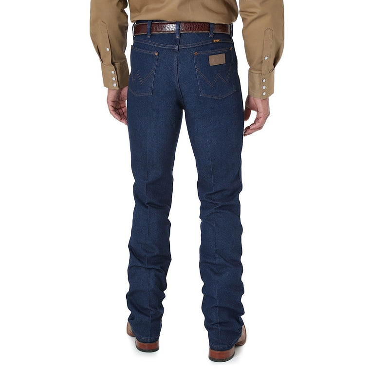 Wrangler Mens Premium Cowboy Cut Regular Stretch Slim Fit Jean - 34" Leg Indigo Stretch