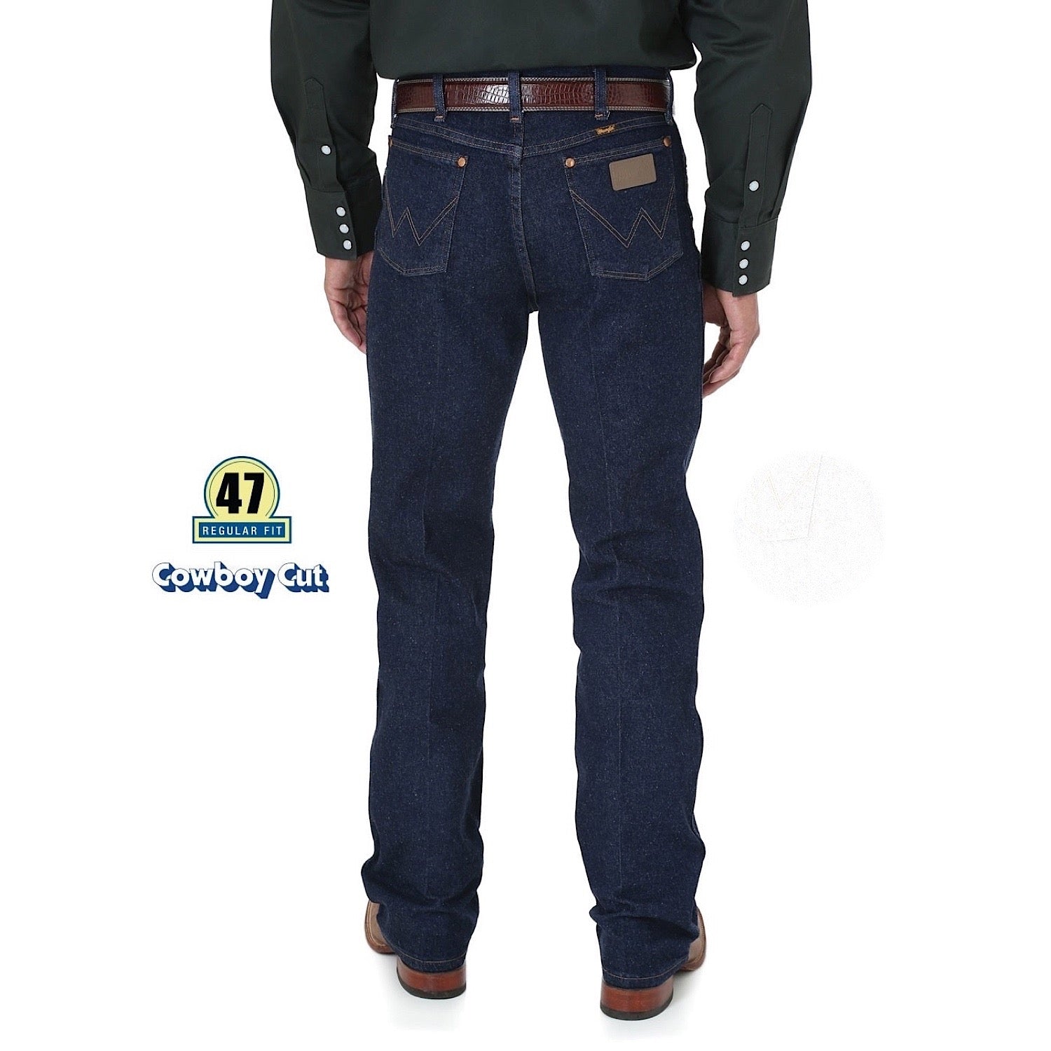 Buy Wrangler Mens Cowboy Cut Stretch Reg Fit Jean Navy - The