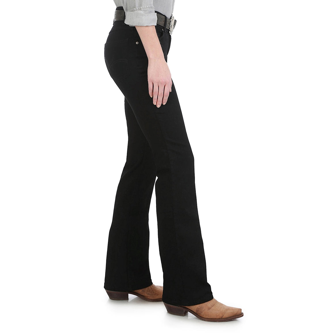 Buy Wrangler Womens Mid Rise Boot Cut Jean- Essential - 34 Leg