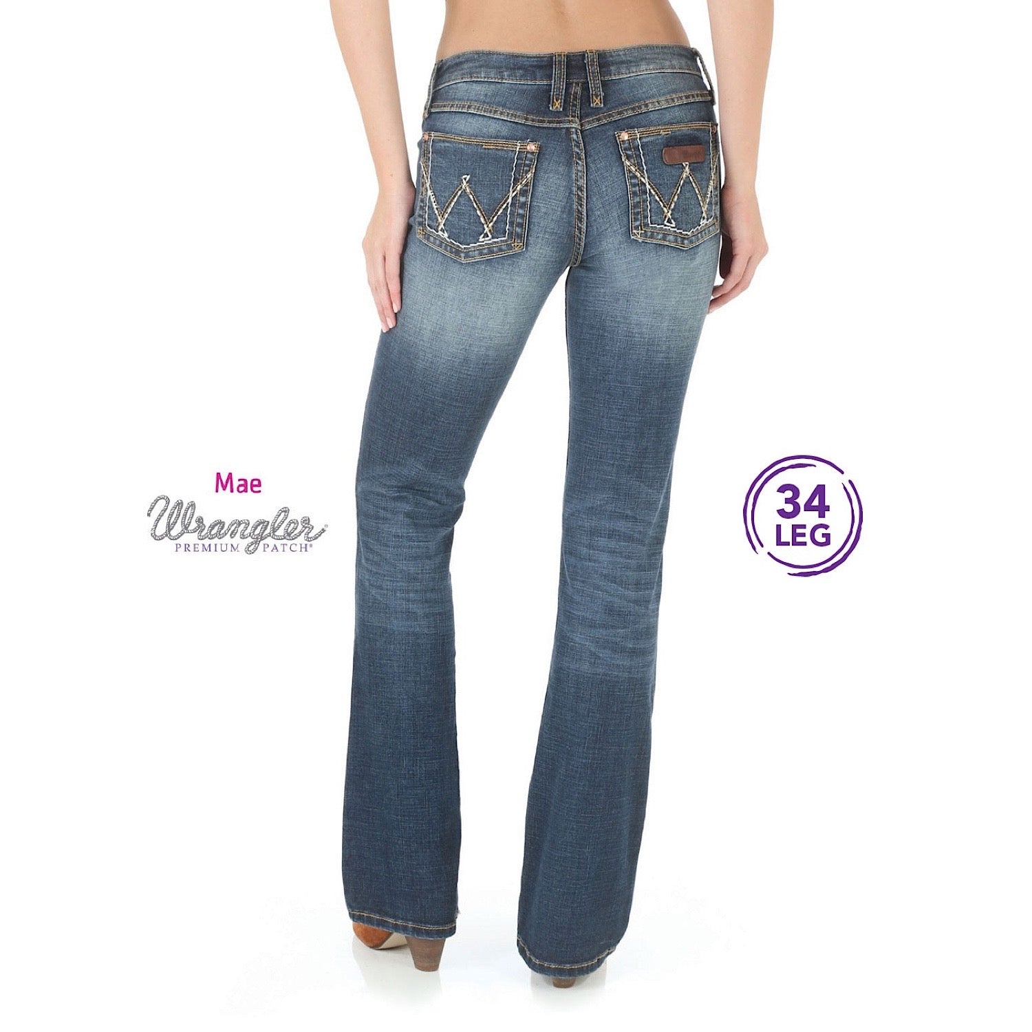 Buy Wrangler  Classics Womens Mid Waist Bootcut Jeans (W/091041/FV4) Deep  Stone Online Australia