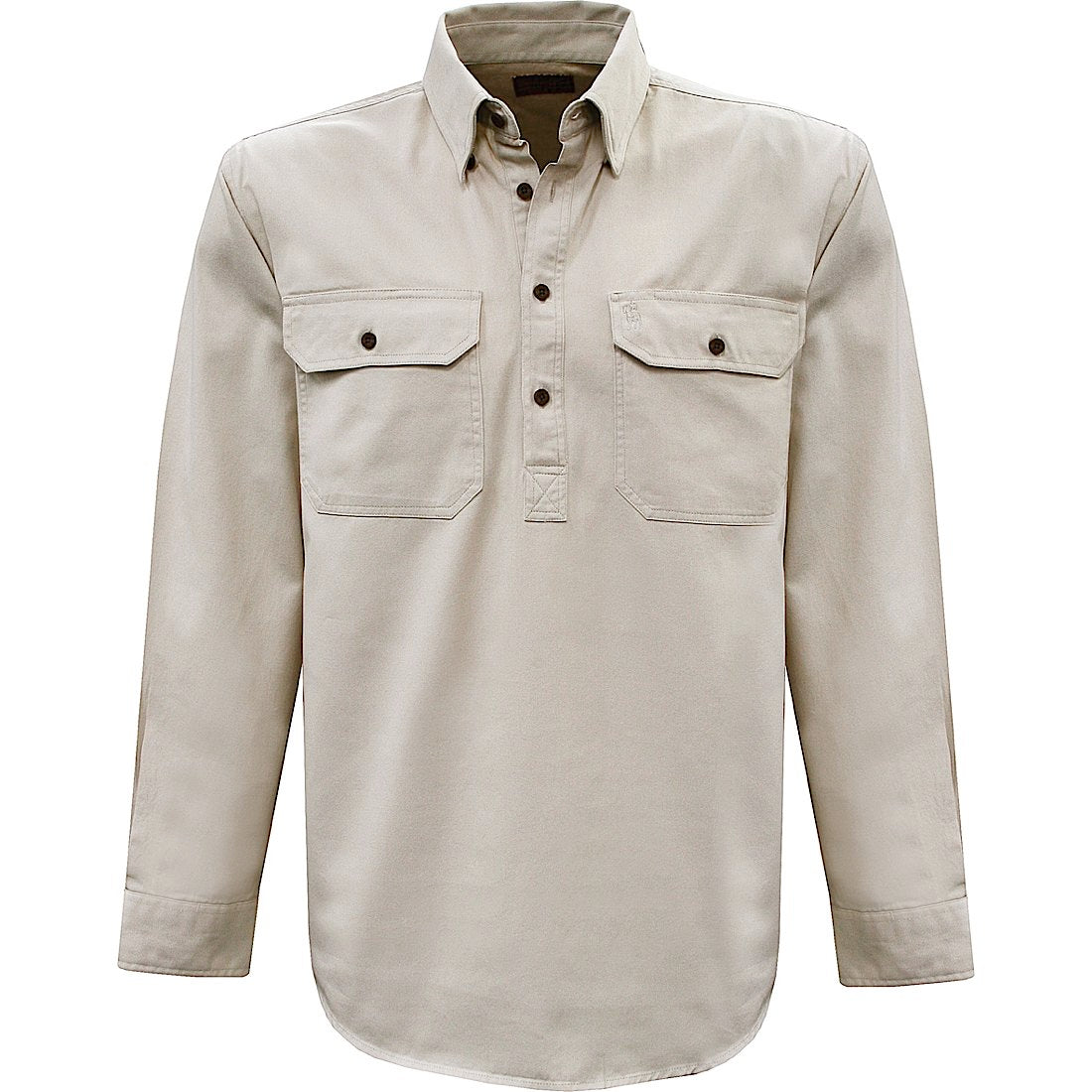 Thomas Cook Heavy Drill 1/2 Plkt L/S 2 Pocket Shirt Bone