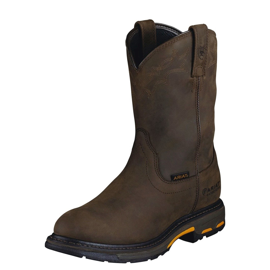 Ariat Men's Workhog Pull On Boot H20 Oily - Distressed Brown