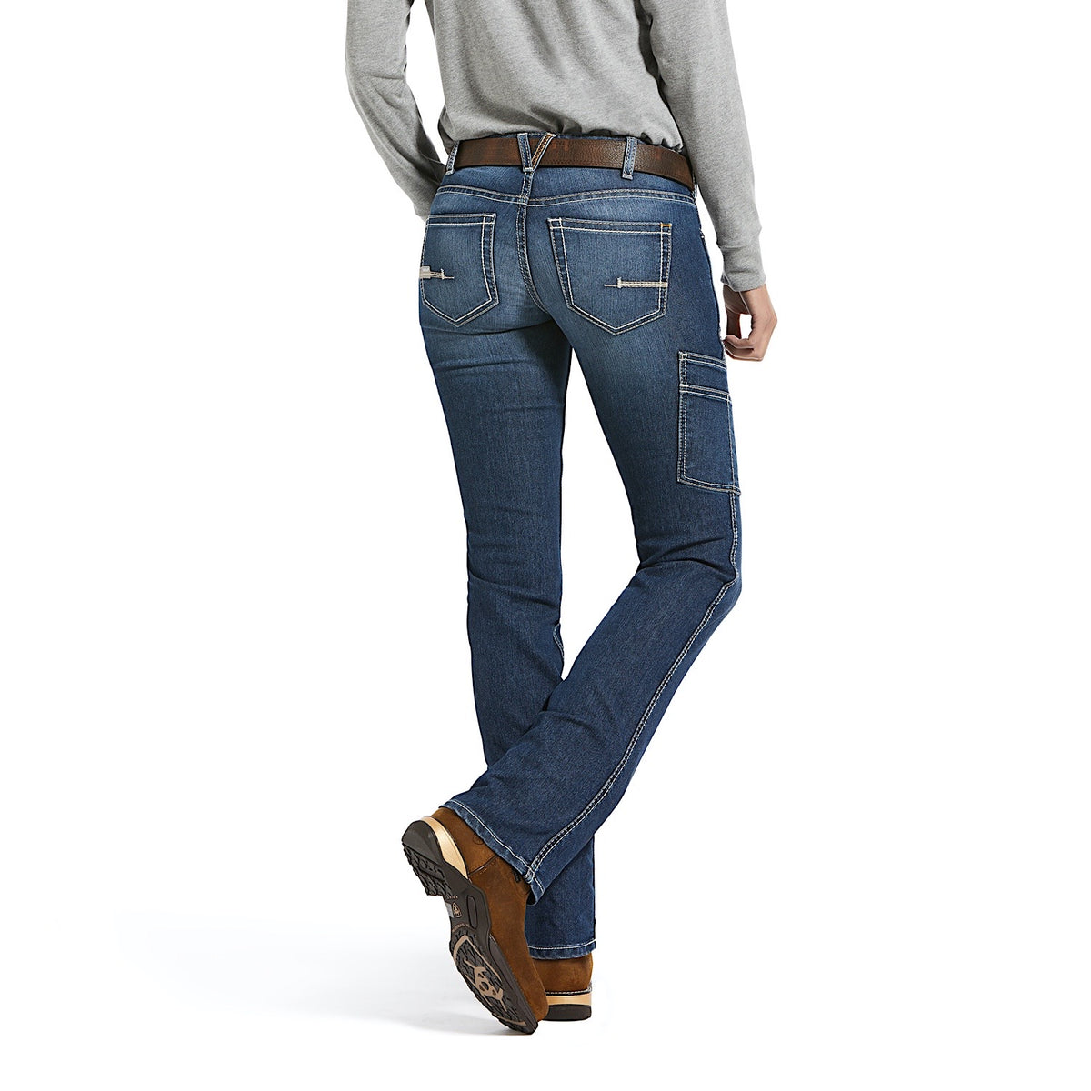 Ariat Women's Rebar Mid Rise Durastretch Riveter Straight Leg Jean - Night Ride