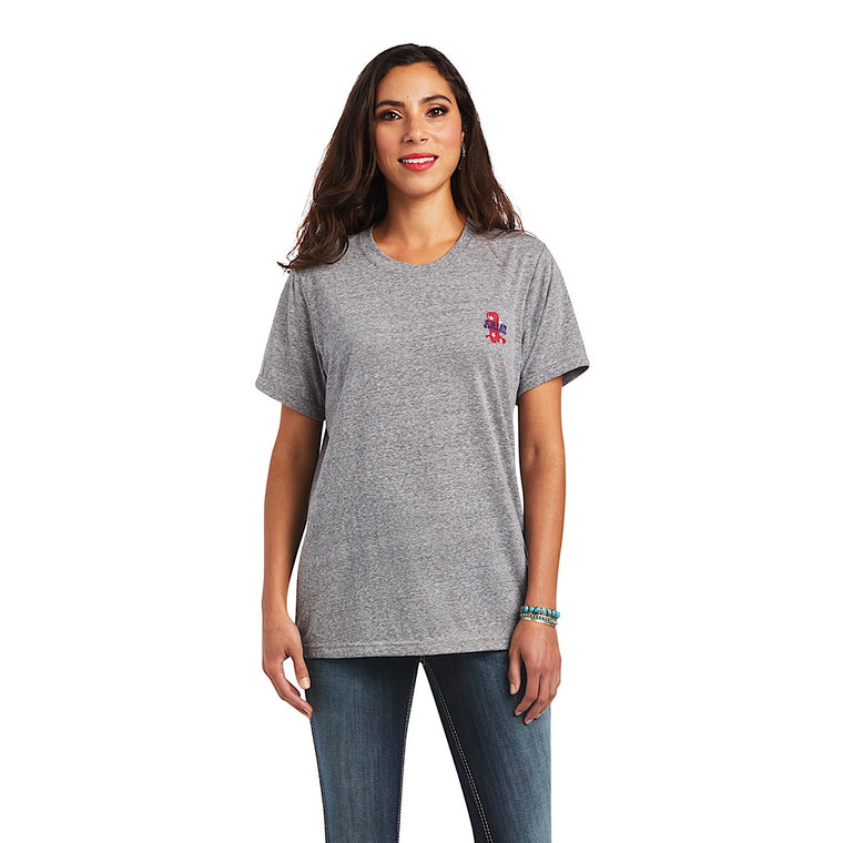 Ariat Womens Singing the Blues S/S Tee Charcoal Grey