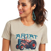 Ariat Womens Tractor USA Tee Khaki Heather