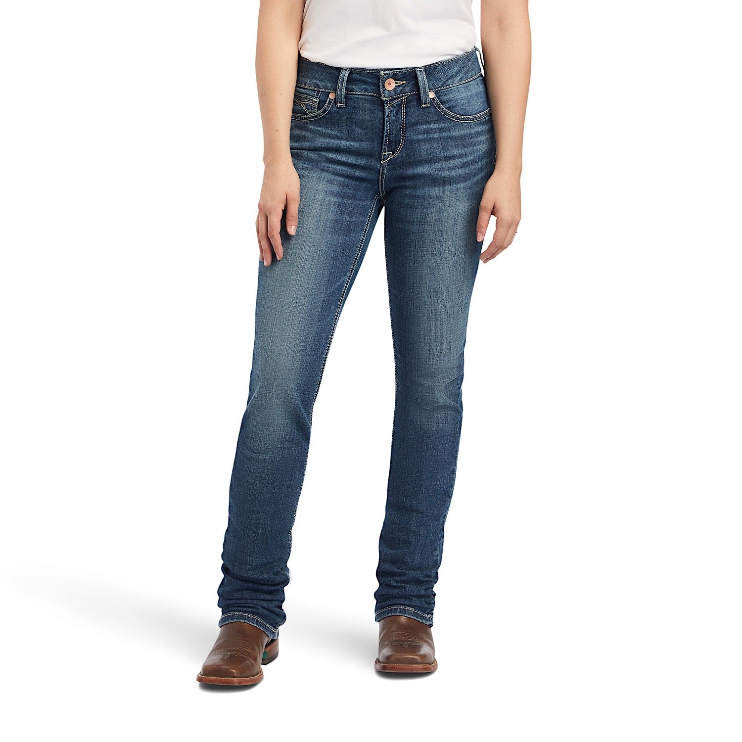 Buy Ariat Womens R.E.A.L Perfect Rise Straight Leg Jean Daphne Torrance -  The Stable Door