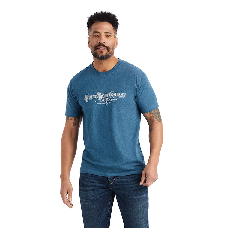 Ariat Mens Masthead T-Shirt Steel Blue Heather