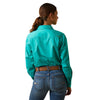 Ariat Womens Half Button L/S Workshirt Turquoise