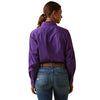 Ariat Womens Half Button L/S Workshirt Purple