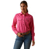 Ariat Womens Half Button L/S Workshirt Pink