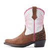 Ariat Child Heritage Star Brown Floral Emboss / Pearl Snake