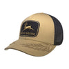 John Deere Twill/Mesh Cap - 3D Wheat/Navy Logo