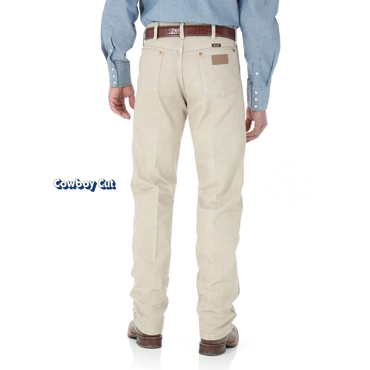 Wrangler Men's Original Fit Jean Prewashed Tan