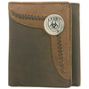Ariat Tri fold Wallet Brown/Lite Tan WLT3103A