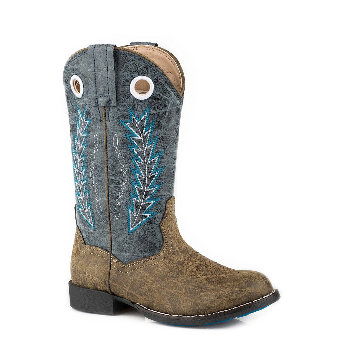 Roper LITTLE KIDS Hole in the Wall Boot Brown/Blue
