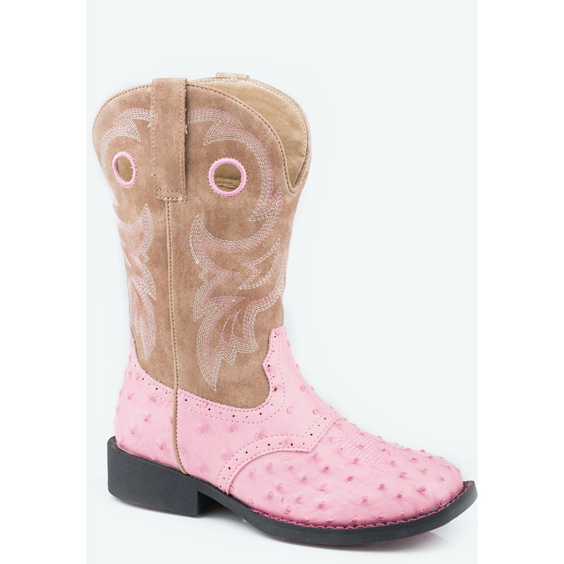 Roper Girls TODDLER Daniela Pink/Tan Western Boots