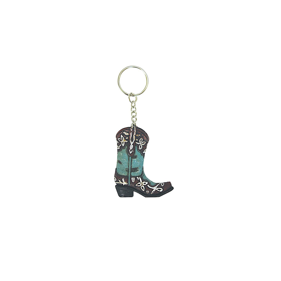 Pure Western Boot Turquoise Keychain