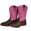 Roper BIG KIDS Blaze Western Boots Brown/Pink