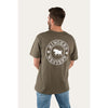 Ringers Western Signature Bull Men's Classic Fit T-Shirt - Military Green/White