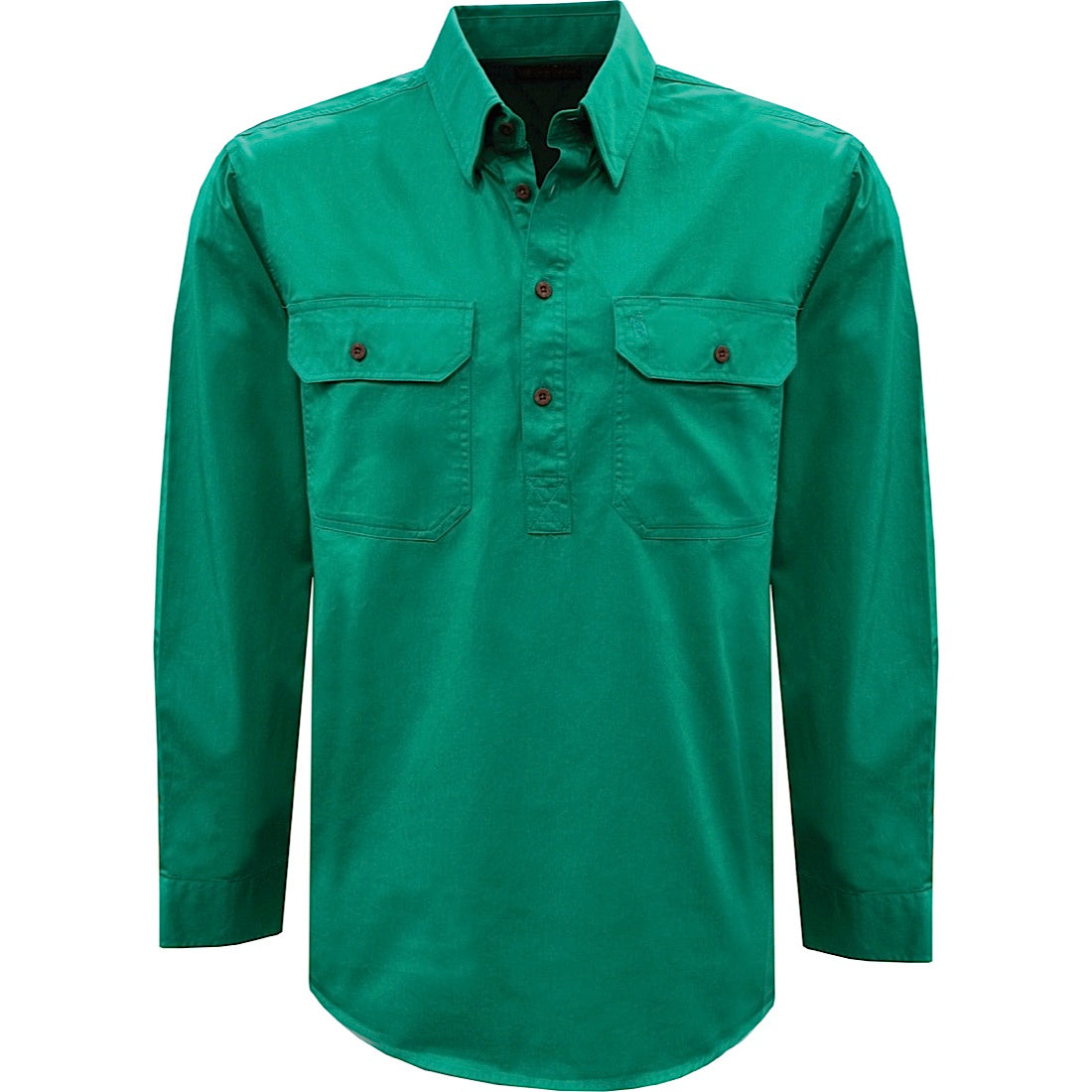 Thomas Cook Light Drill 1/2 Plkt L/S 2 Pocket Shirt Bright Green