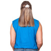 Just Country Womens Kerry Sleeveless Half Button Work Shirt Blue Jewel