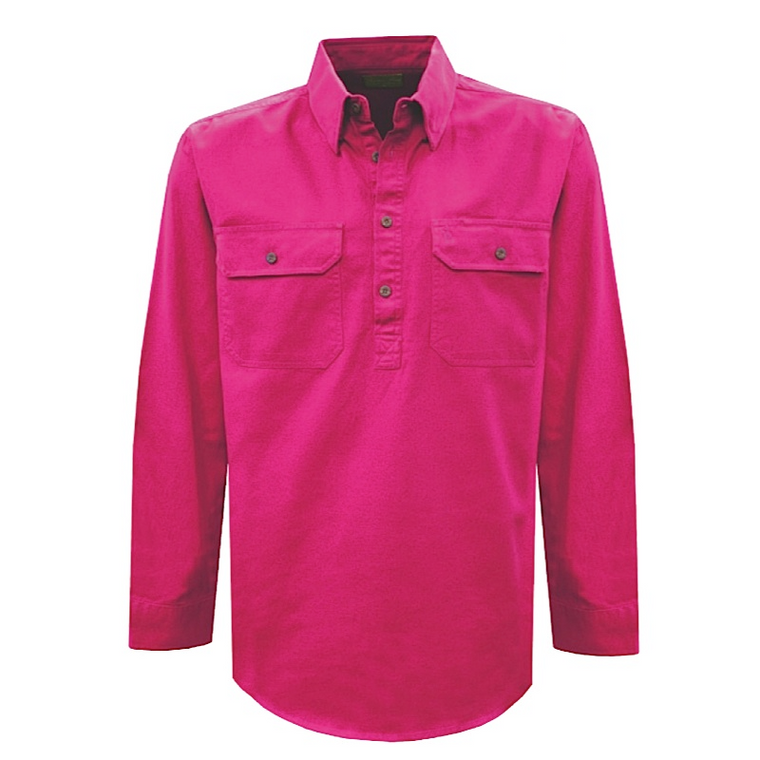 Thomas Cook Light Drill 1/2 Plkt Shirt Hot Pink