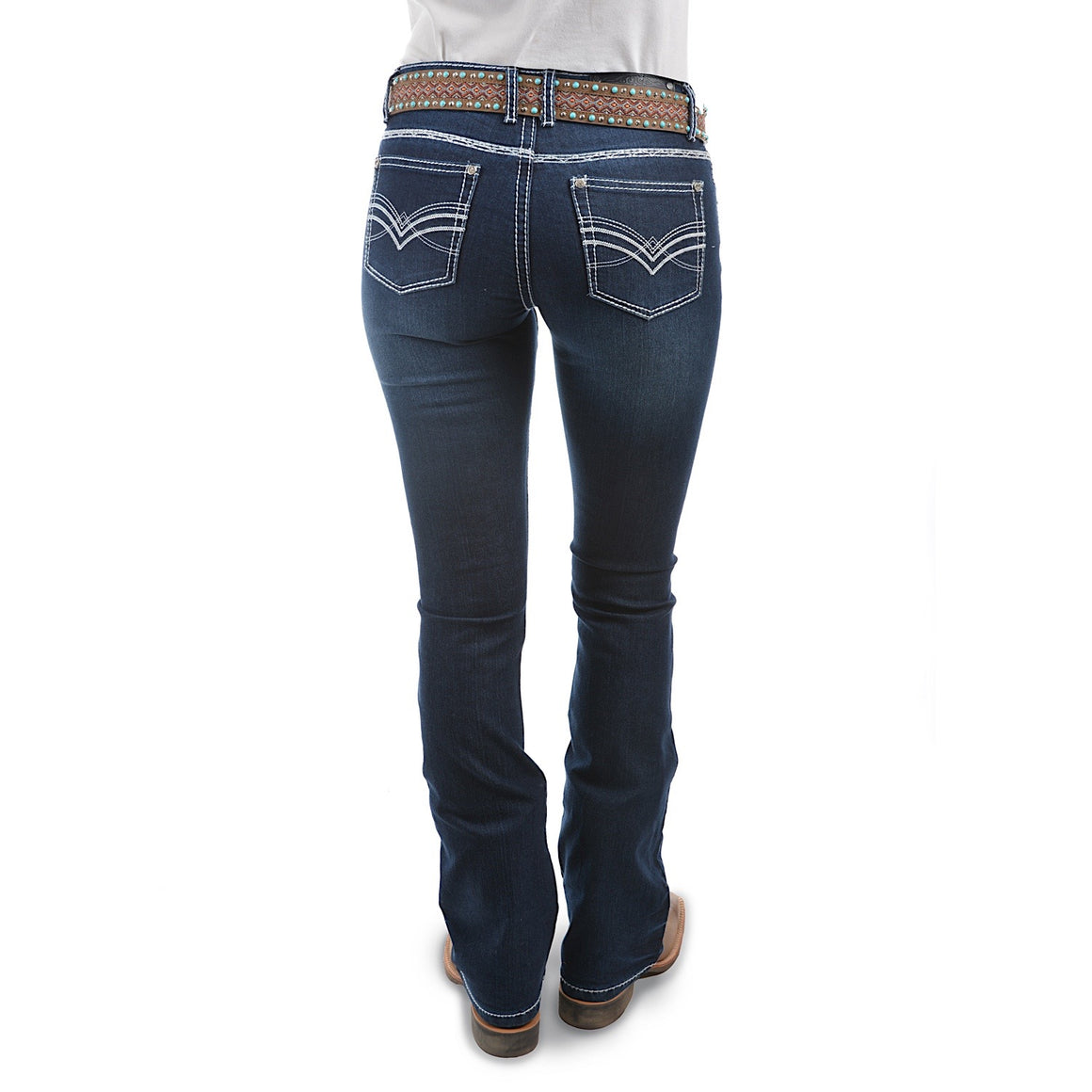 Buy Pure Western Womens Brady High Waisted Boot Cut Jean 34 Leg Midnight -  The Stable Door