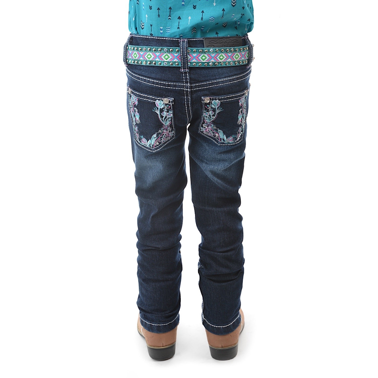 Girls western jeans top