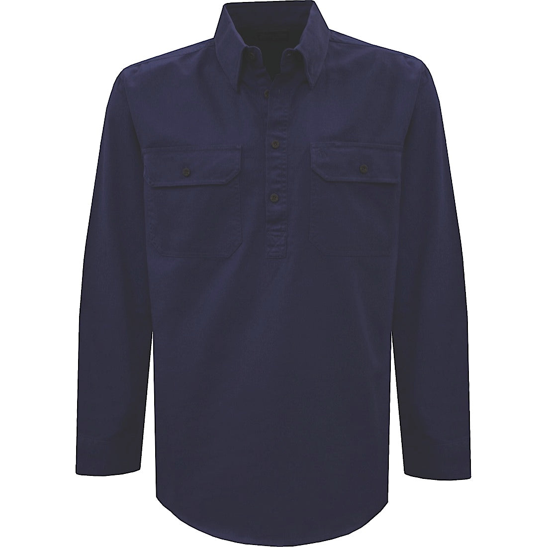 Thomas Cook Heavy Drill 1/2 Plkt L/S 2 Pocket Shirt Navy