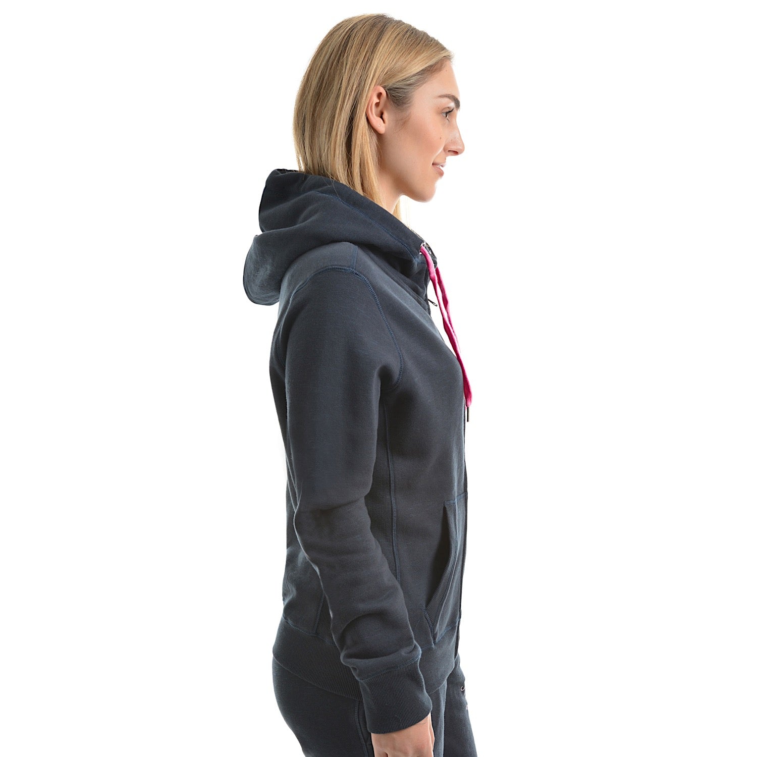 Zip up hoodie with high neck discount