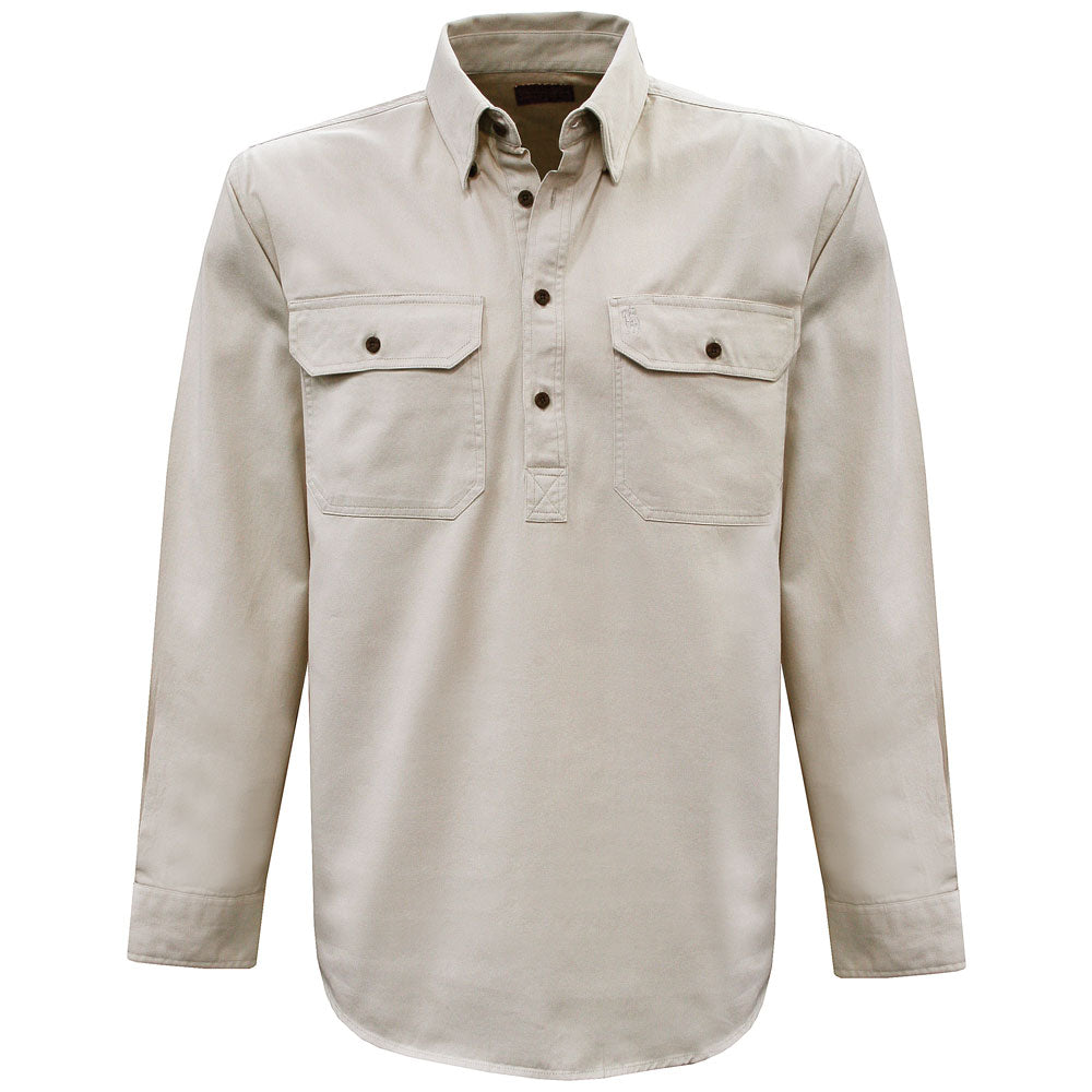 Thomas Cook Light Drill 1/2 Plkt L/S 2 Pocket Shirt Bone
